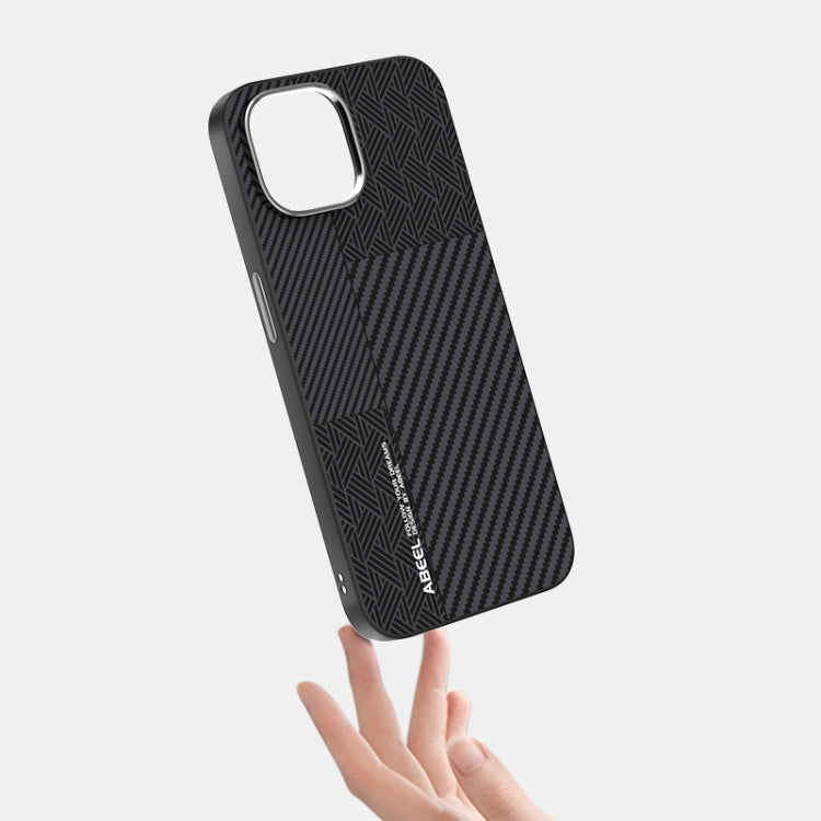 For iPhone 15 Plus ABEEL 6D Micro Relief MagSafe Magnetic Phone Case