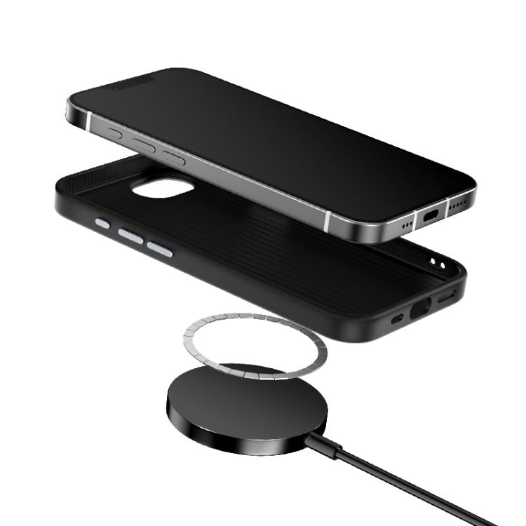 For iPhone 17e / 16e ABEEL 6D Micro Relief MagSafe Magnetic Phone Case