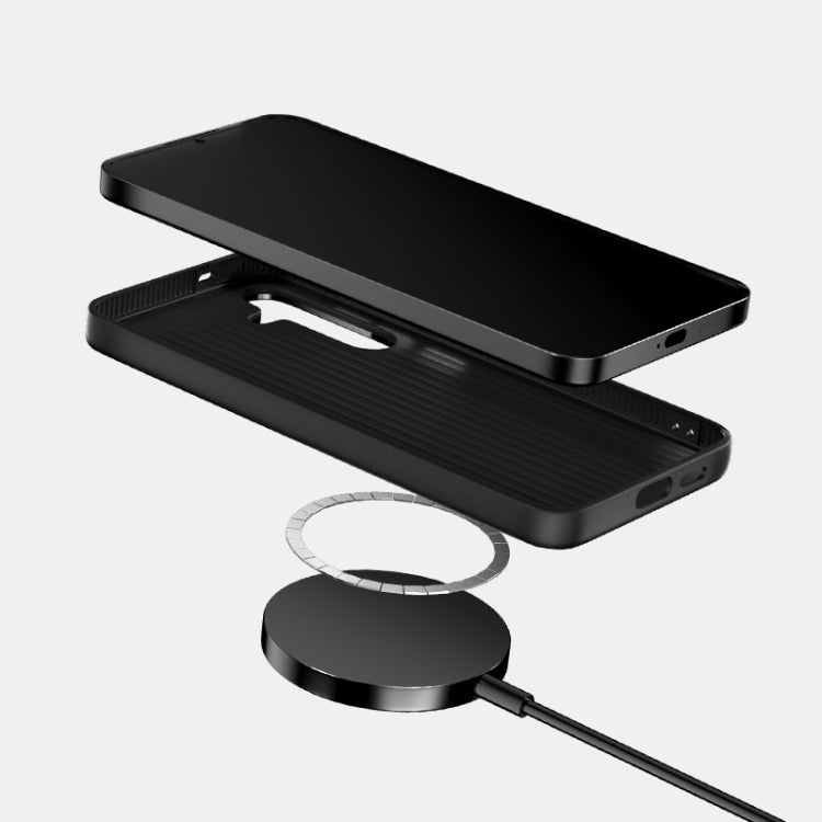 For Samsung Galaxy S24 5G ABEEL 6D Micro Relief MagSafe Magnetic Phone Case