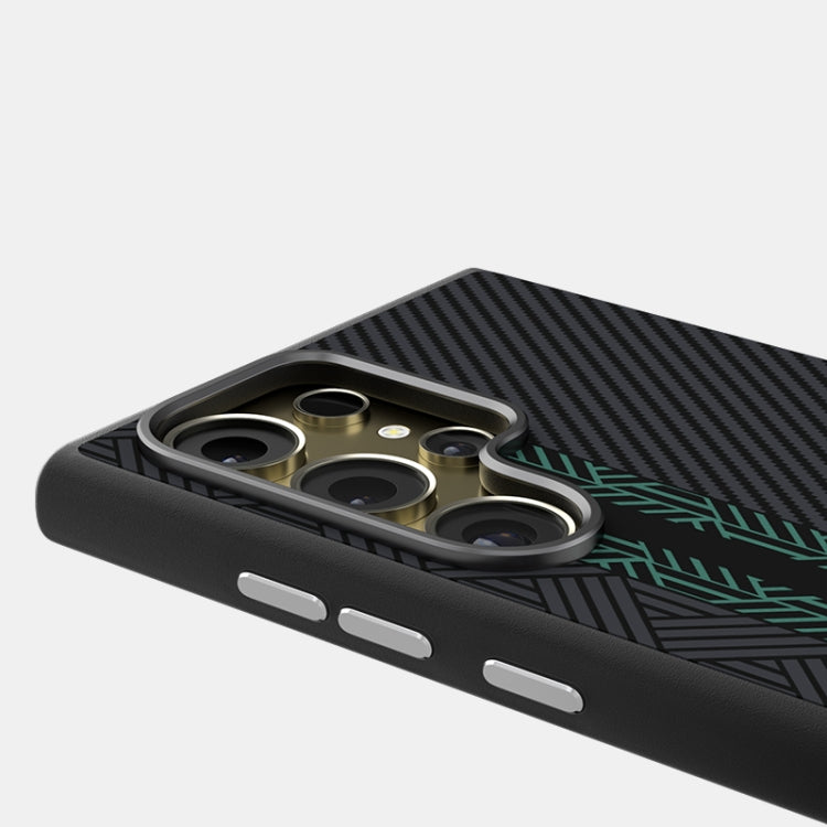 For Samsung Galaxy S24 Ultra 5G ABEEL 6D Micro Relief MagSafe Magnetic Phone Case