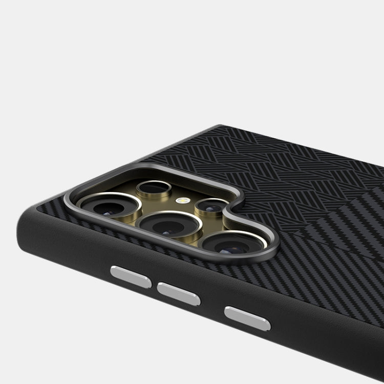For Samsung Galaxy S24 Ultra 5G ABEEL 6D Micro Relief MagSafe Magnetic Phone Case