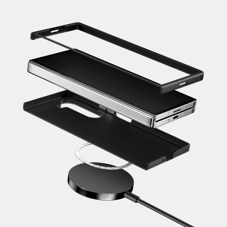For Samsung Galaxy Z Fold6 5G ABEEL 6D Micro Relief MagSafe Magnetic Phone Case