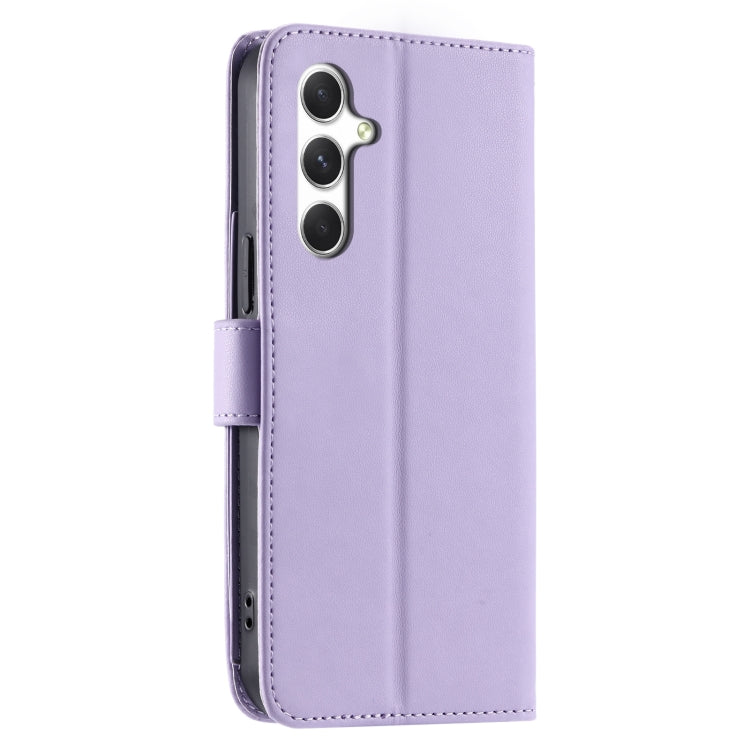 For Samsung Galaxy A55 5G Ring Buckle Rhombic Leather Phone Case