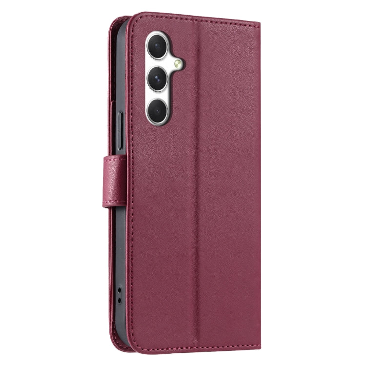 For Samsung Galaxy A25 5G Ring Buckle Rhombic Leather Phone Case