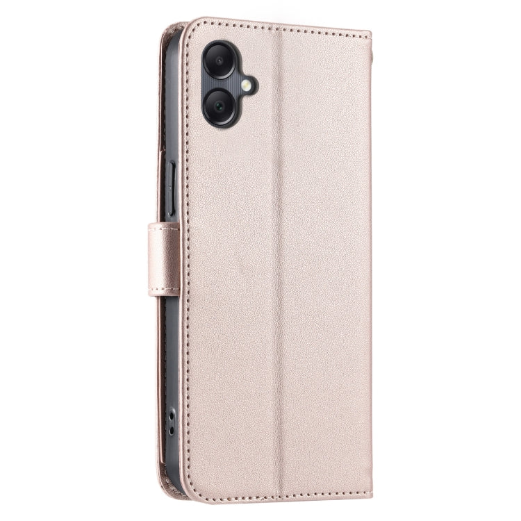 For Samsung Galaxy A05 4G Global Ring Buckle Rhombic Leather Phone Case