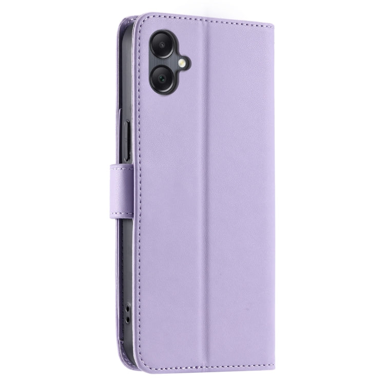 For Samsung Galaxy A05 4G Global Ring Buckle Rhombic Leather Phone Case