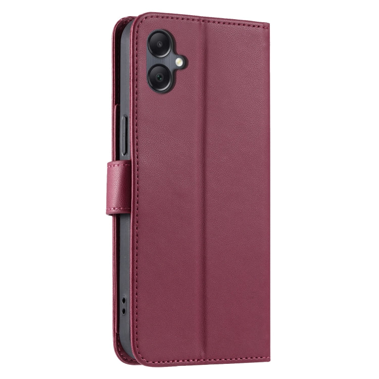 For Samsung Galaxy A06 4G Ring Buckle Rhombic Leather Phone Case