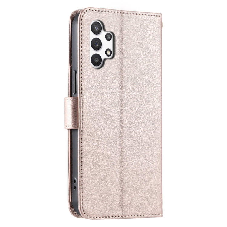 For Samsung Galaxy A32 5G Ring Buckle Rhombic Leather Phone Case