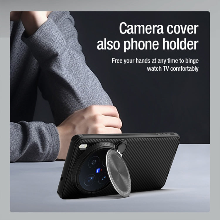 For vivo X200 Pro NILLKIN CamShield Prop MagSafe Magnetic PC Phone Case - Black