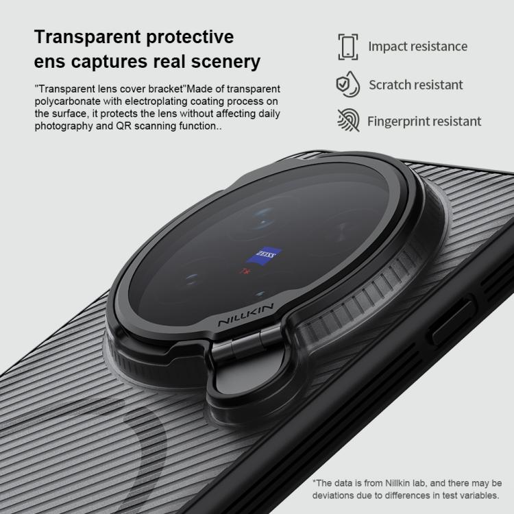 For vivo X300 Pro NILLKIN CamShield Prop MagSafe Magnetic PC Phone Case - Black