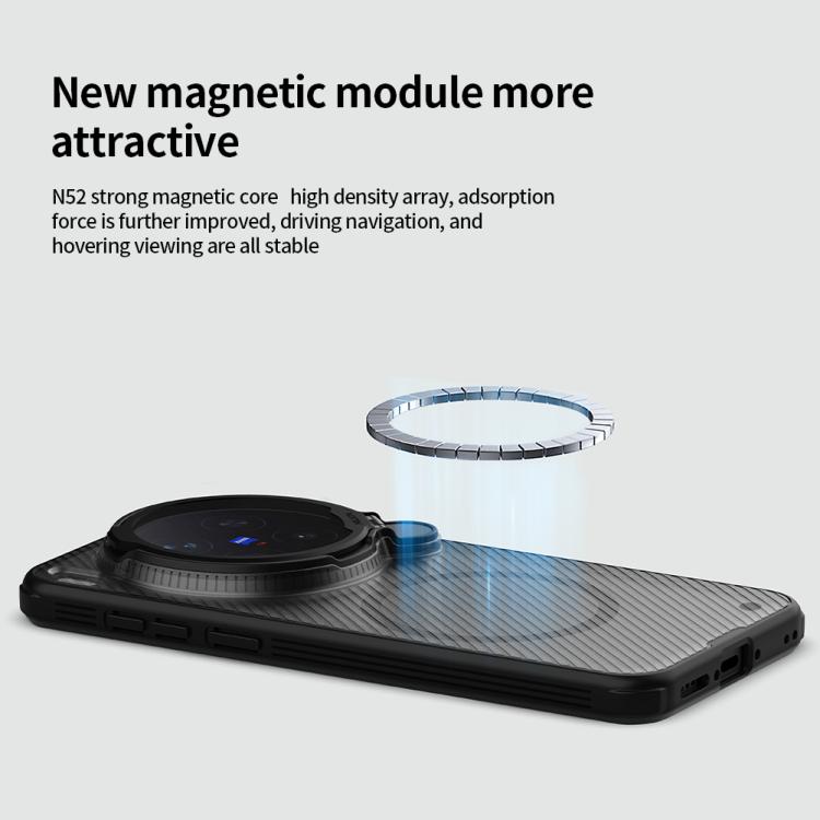 For vivo X300 Pro NILLKIN CamShield Prop MagSafe Magnetic PC Phone Case - Black