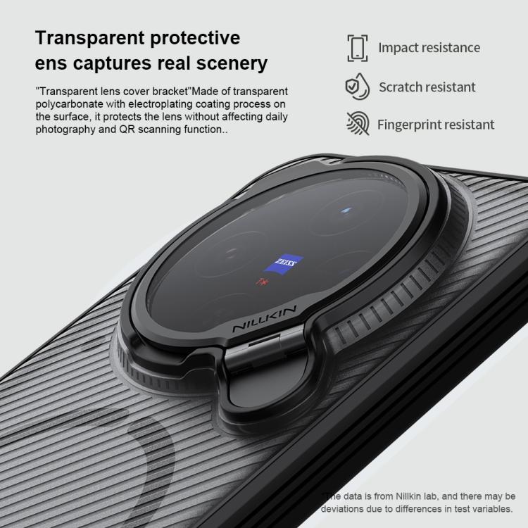 For vivo X300 NILLKIN CamShield Prop MagSafe Magnetic PC Phone Case - Black