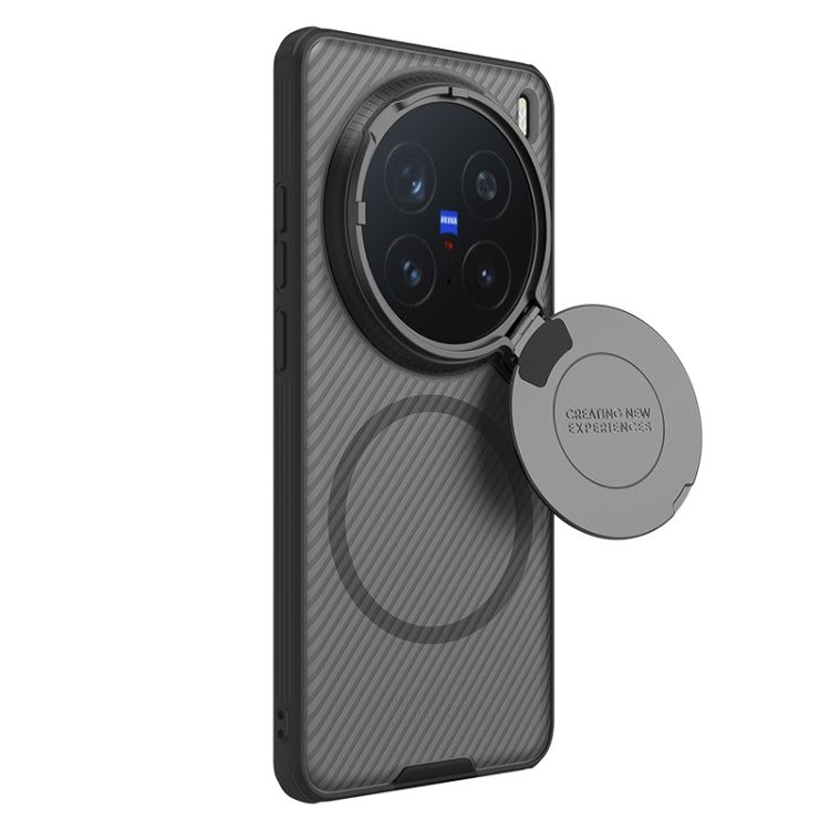 For vivo X200 Pro NILLKIN CamShield Prop MagSafe Magnetic Translucent PC Phone Case - Black