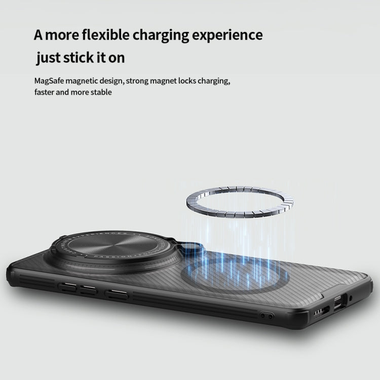 For vivo X200 Pro NILLKIN CamShield Prop MagSafe Magnetic Translucent PC Phone Case - Black