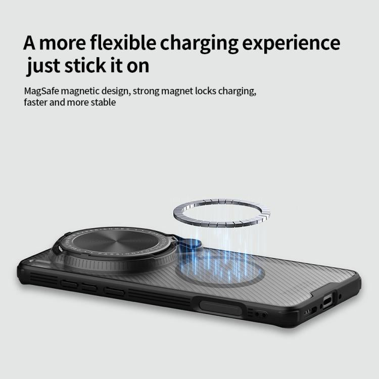 For vivo X200 Ultra NILLKIN CamShield Prop MagSafe Magnetic Translucent PC Phone Case - Black