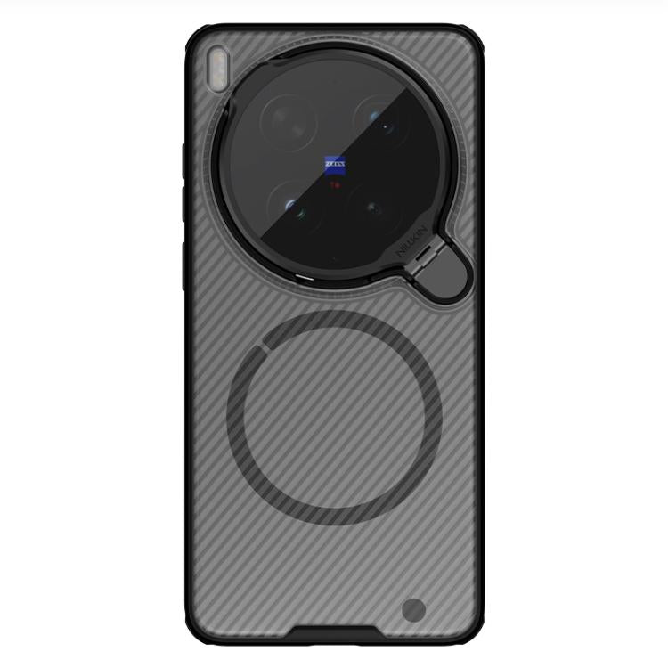 For vivo X300 Ultra NILLKIN CamShield Prop MagSafe Magnetic Translucent PC Phone Case - Black