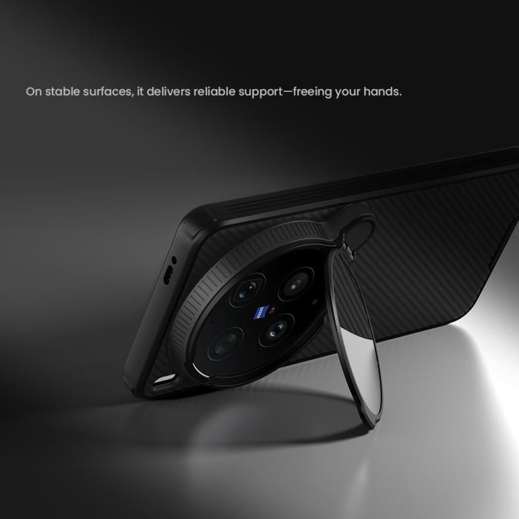 For vivo X300 Ultra NILLKIN CamShield Prop MagSafe Magnetic Translucent PC Phone Case - Black
