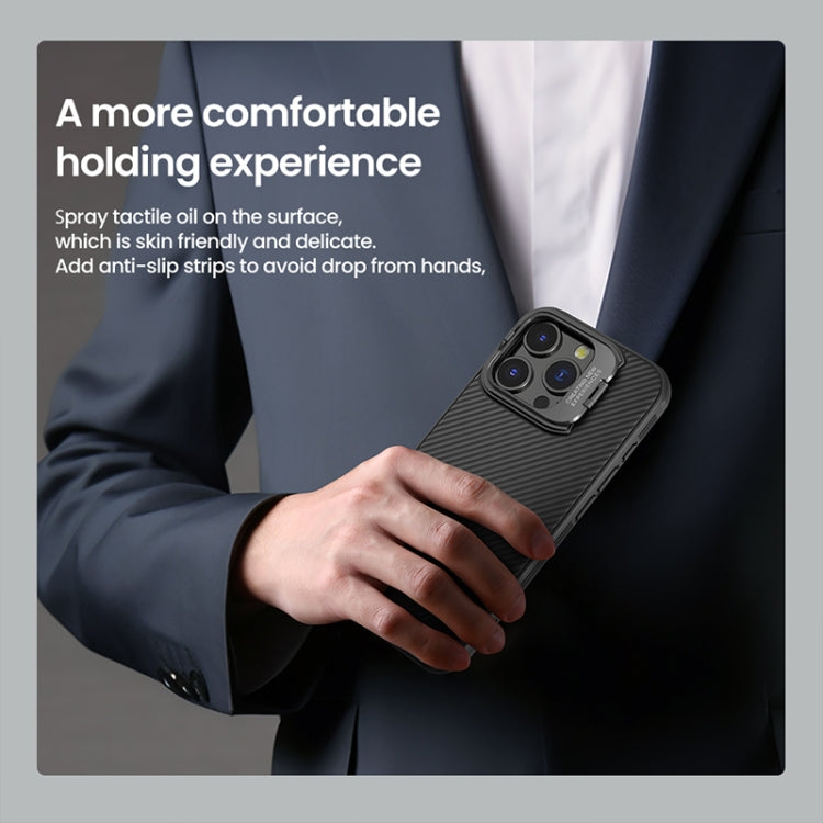 For iPhone 16 Pro Max NILLKIN CamShield Prop MagSafe Magnetic PC Phone Case with Frame - Black