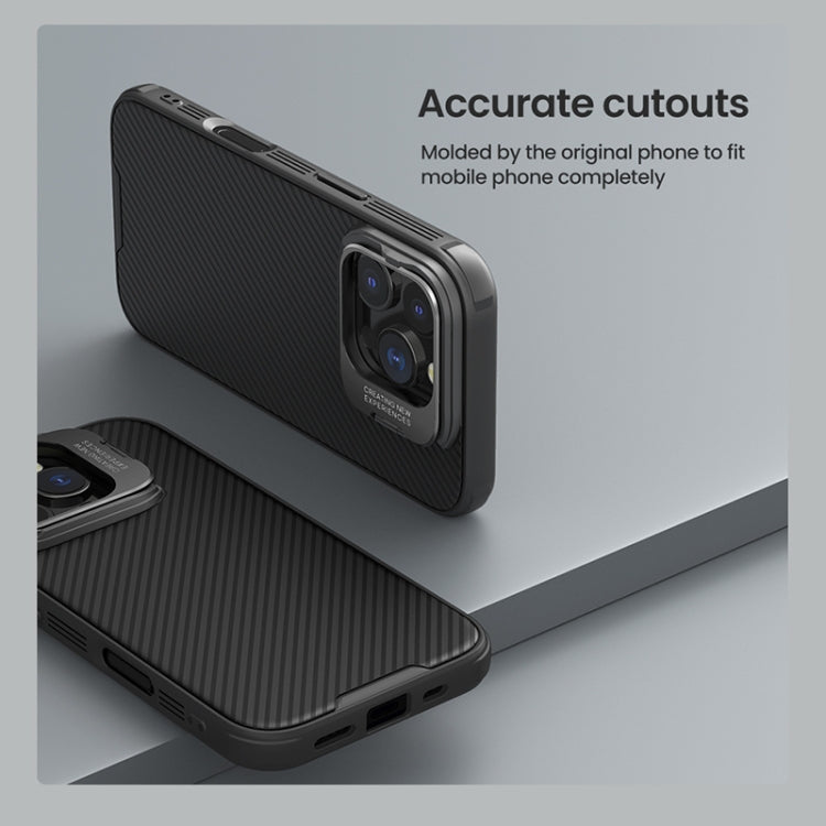 For iPhone 16 Pro Max NILLKIN CamShield Prop MagSafe Magnetic PC Phone Case with Frame - Black