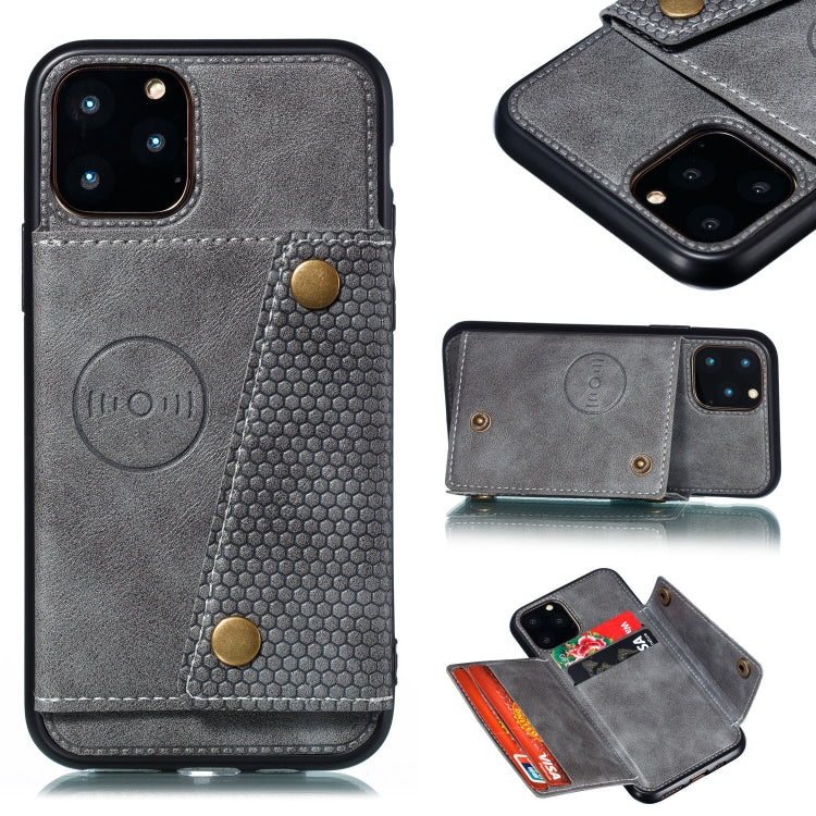 For iPhone 12 / 12 Pro Leather Protective Case with Holder & Card Slots