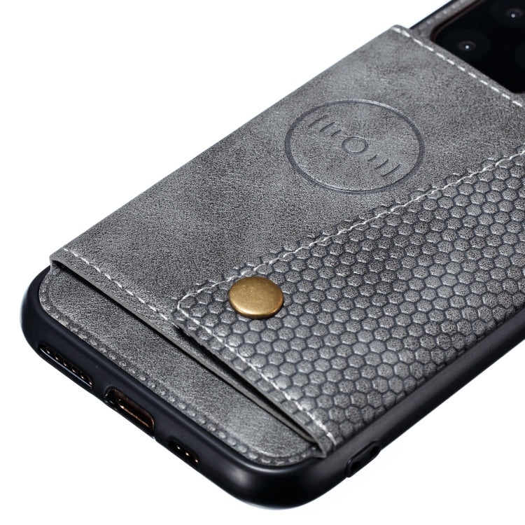 For iPhone 12 / 12 Pro Leather Protective Case with Holder & Card Slots