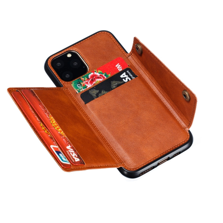 For iPhone 12 / 12 Pro Leather Protective Case with Holder & Card Slots