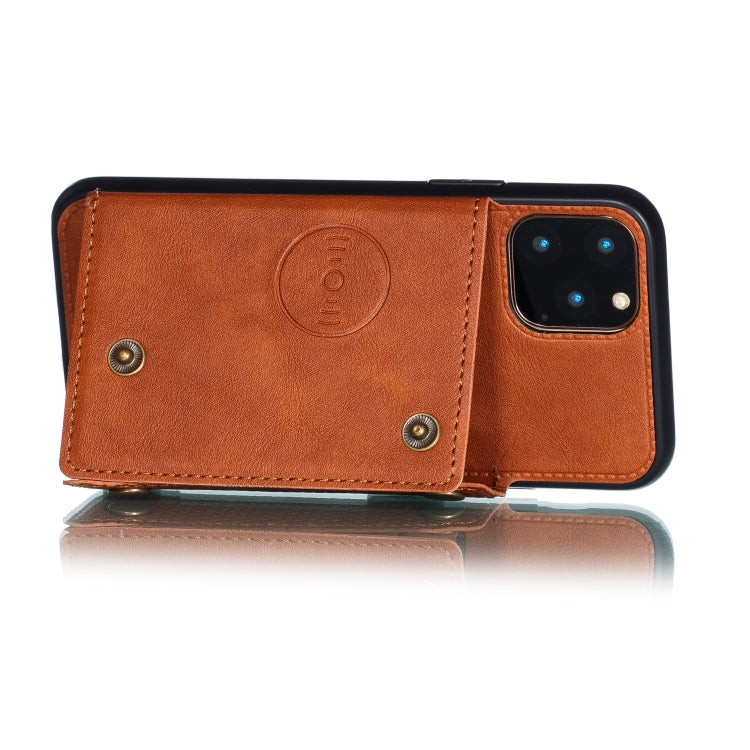 For iPhone 12 Pro Max Leather Protective Case with Holder & Card Slots
