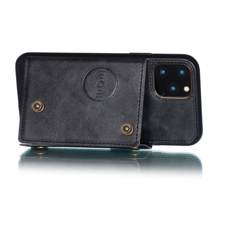 For iPhone 12 Pro Max Leather Protective Case with Holder & Card Slots