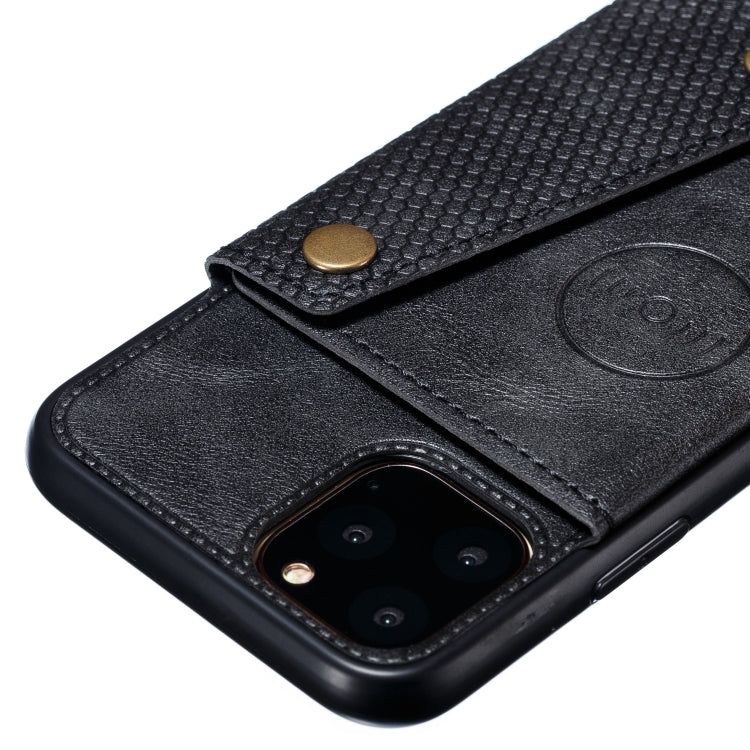 For iPhone 12 Pro Max Leather Protective Case with Holder & Card Slots