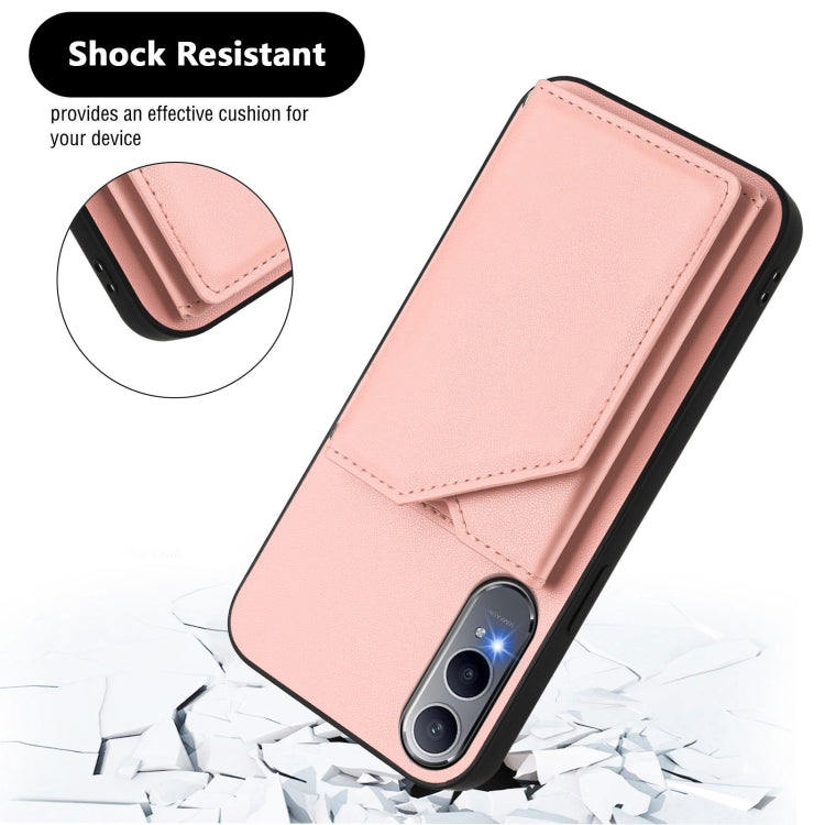 For OPPO K12X Skin Feel Four Card Slots Phone Case with Wrist Strap