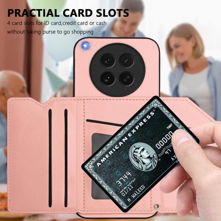 For OPPO Find X8s Skin Feel Four Card Slots Phone Case with Wrist Strap