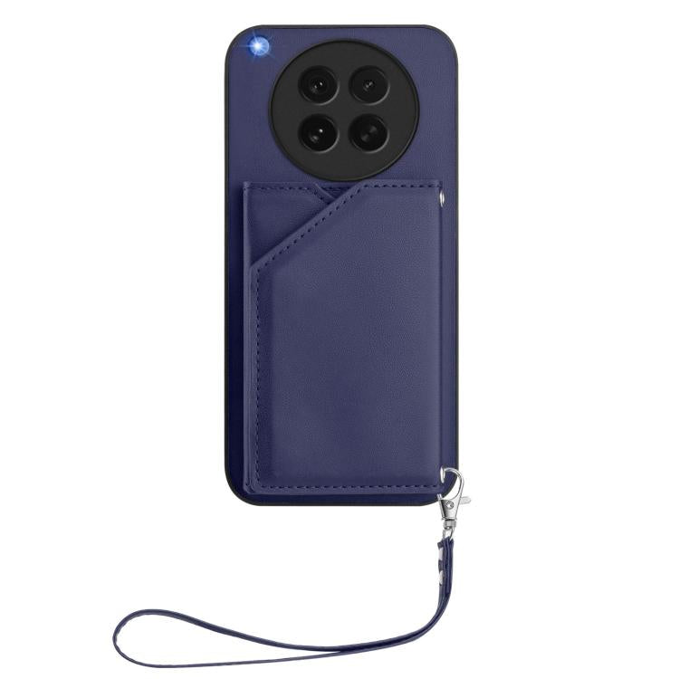 For OPPO Find X8s Skin Feel Four Card Slots Phone Case with Wrist Strap