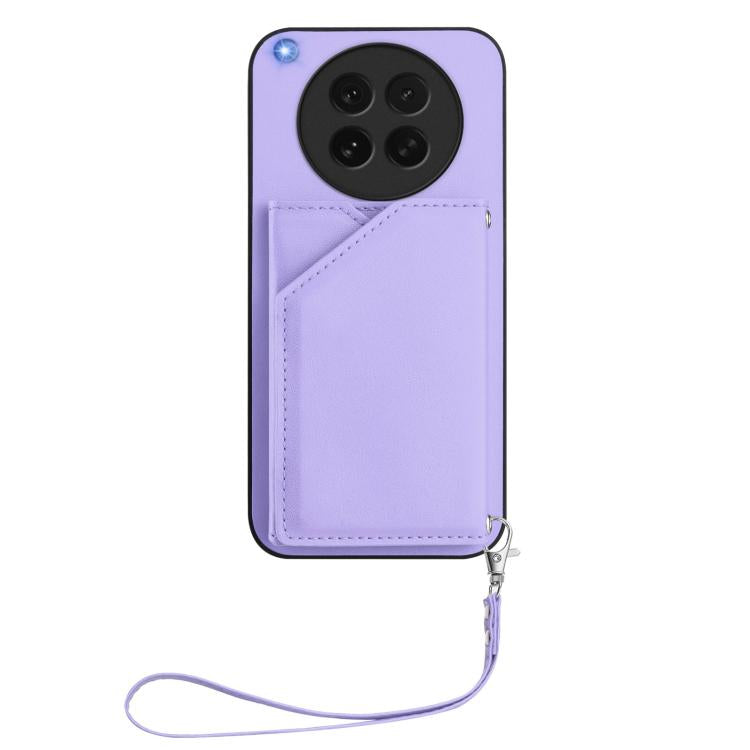 For OPPO Find X8s Skin Feel Four Card Slots Phone Case with Wrist Strap