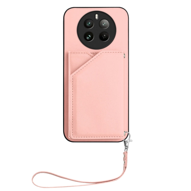 For Realme 12 Pro+ / 12 Pro Skin Feel Four Card Slots Phone Case with Wrist Strap