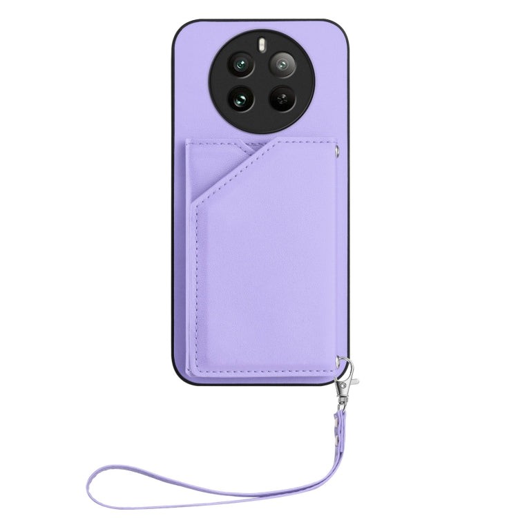 For Realme 12 Pro+ / 12 Pro Skin Feel Four Card Slots Phone Case with Wrist Strap