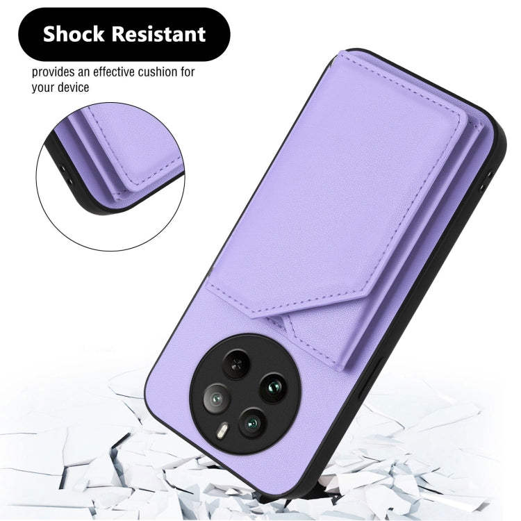 For Realme 12 Pro+ / 12 Pro Skin Feel Four Card Slots Phone Case with Wrist Strap