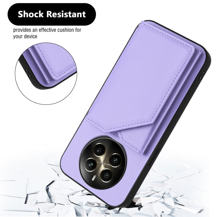 For Realme 12+ 5G / P1 5G Skin Feel Four Card Slots Phone Case with Wrist Strap