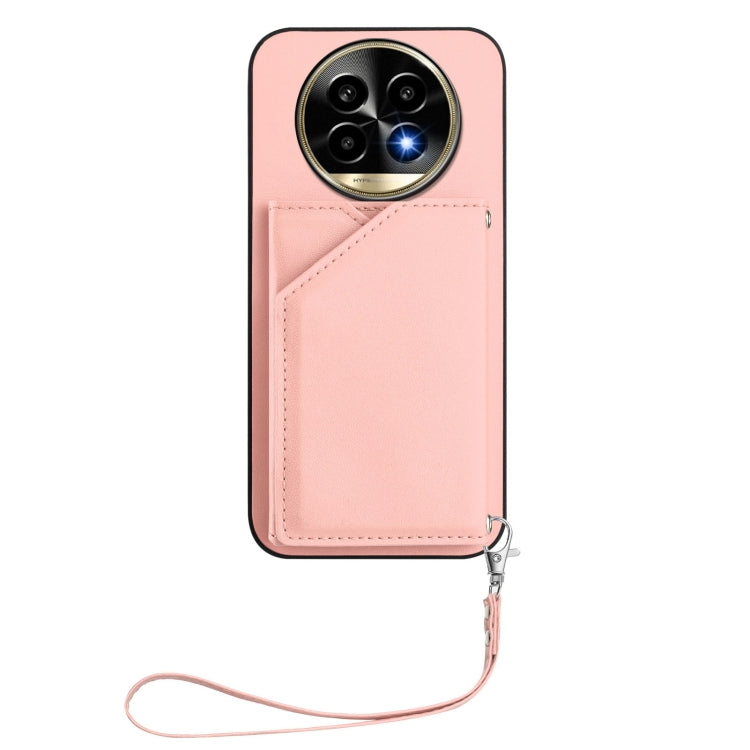 For Realme 13 Pro / 13 Pro+ 5G Skin Feel Four Card Slots Phone Case with Wrist Strap