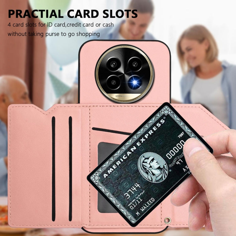 For Realme 13 Pro / 13 Pro+ 5G Skin Feel Four Card Slots Phone Case with Wrist Strap