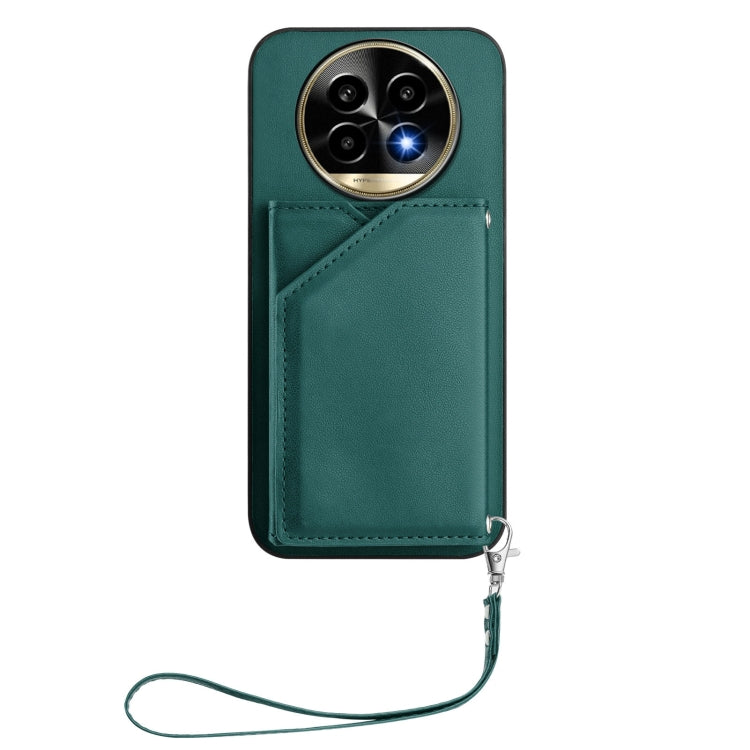 For Realme 13 Pro / 13 Pro+ 5G Skin Feel Four Card Slots Phone Case with Wrist Strap