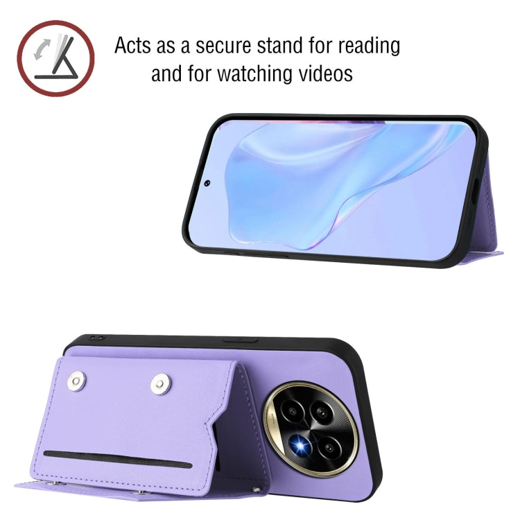 For Realme 13 Pro / 13 Pro+ 5G Skin Feel Four Card Slots Phone Case with Wrist Strap