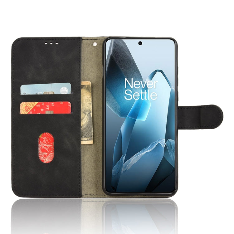 For OnePlus 13 Skin Feel Magnetic Flip Leather Phone Case