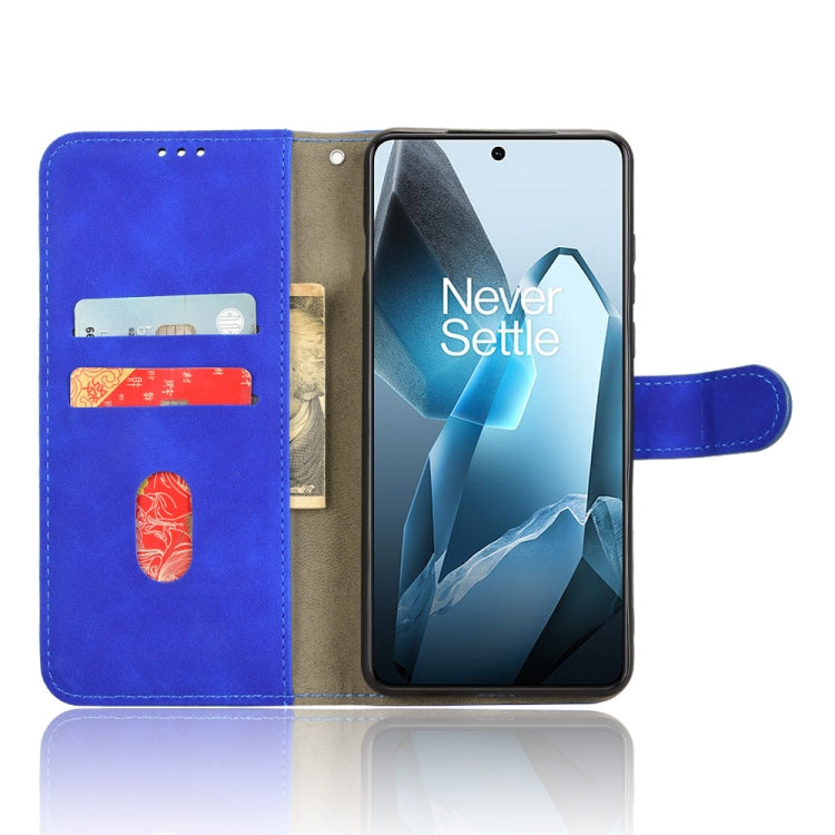 For OnePlus 13 Skin Feel Magnetic Flip Leather Phone Case
