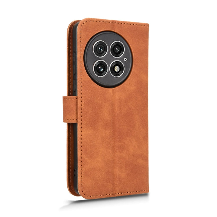 For OnePlus 13 Skin Feel Magnetic Flip Leather Phone Case