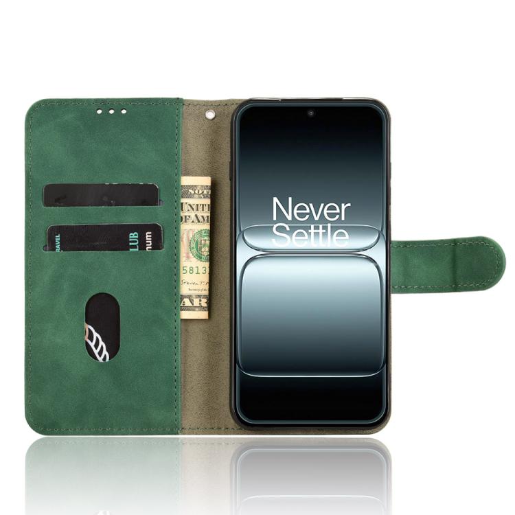 For OnePlus 13T Skin Feel Magnetic Flip Leather Phone Case