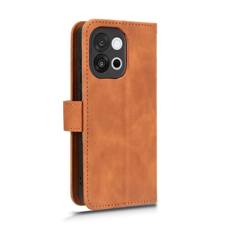 For OnePlus 13T Skin Feel Magnetic Flip Leather Phone Case
