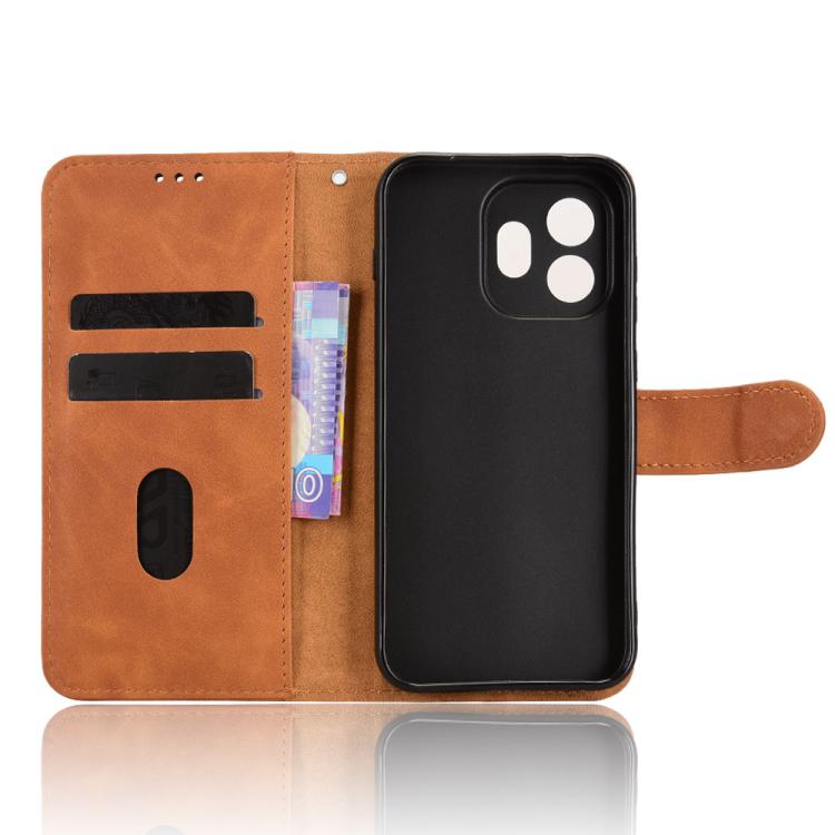 For OnePlus 15T Skin Feel Magnetic Flip Leather Phone Case
