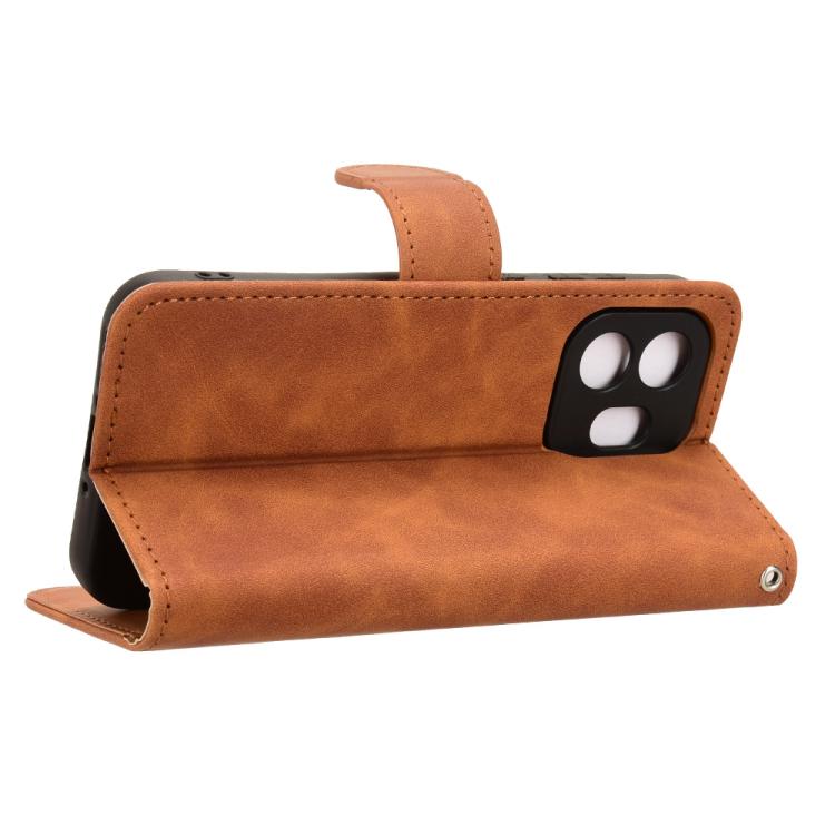 For OnePlus 15T Skin Feel Magnetic Flip Leather Phone Case
