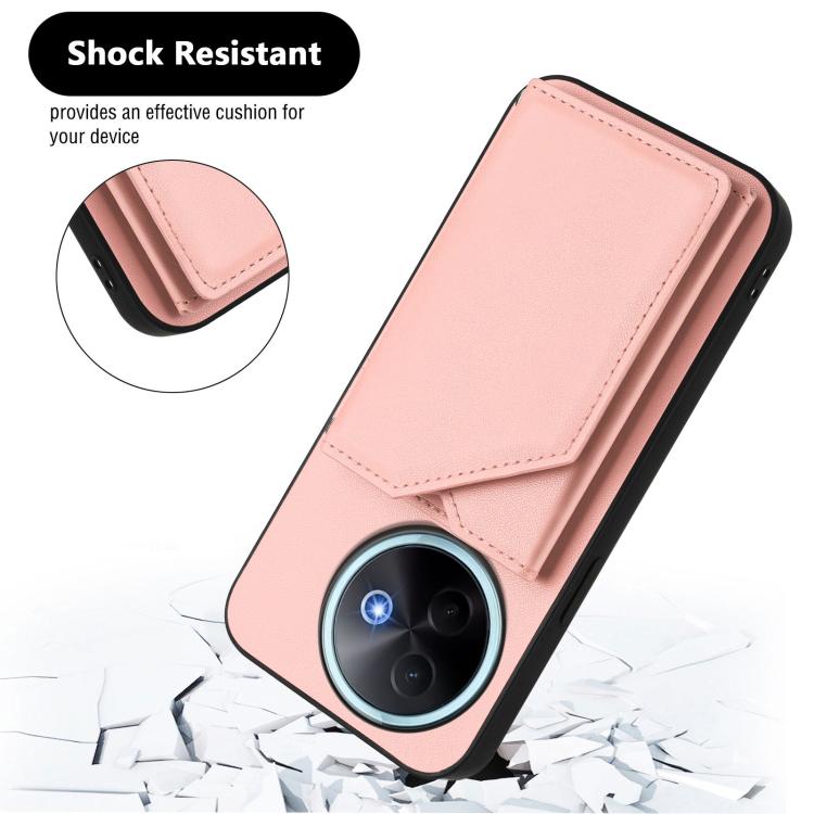 For vivo Y39 5G / Y300i Skin Feel Four Card Slots Phone Case with Wrist Strap