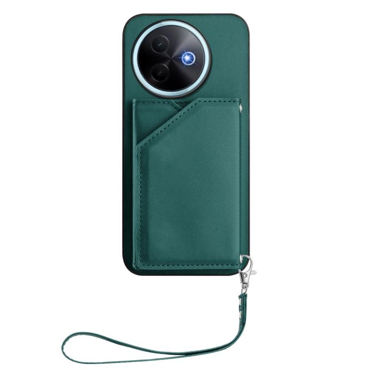 For vivo Y39 5G / Y300i Skin Feel Four Card Slots Phone Case with Wrist Strap